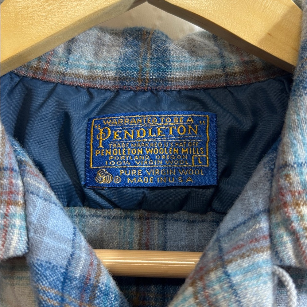 Vtg Pendleton Button Down Shirt Loop Collar 60’s! - image 2